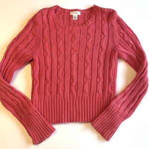 Calvin Klein cable knit coral sweater - large